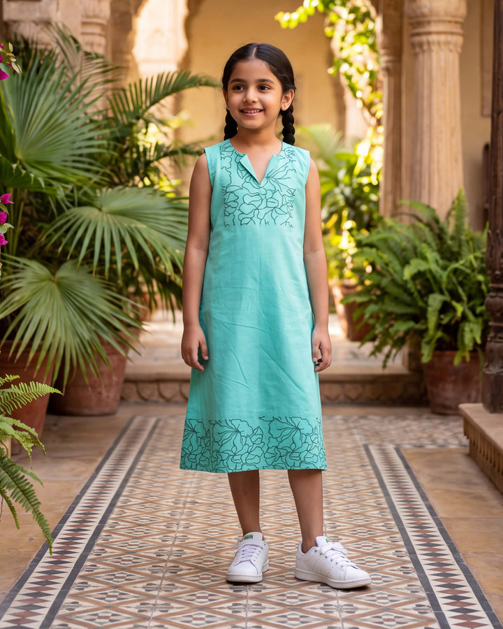 Mint Grace Mom and Daughter Cotton Dresses