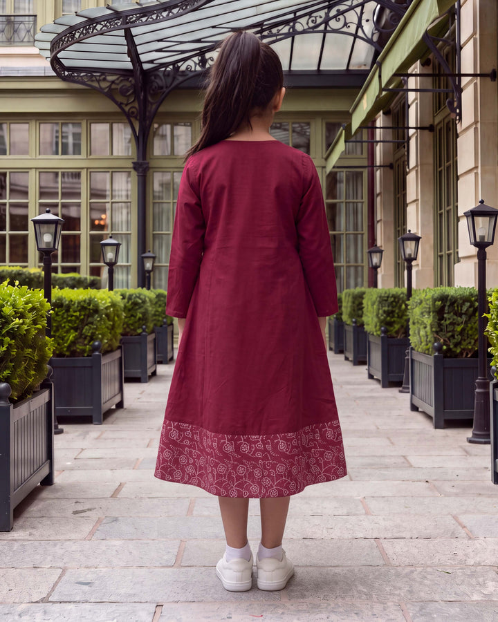 Garnet Charm Cotton Girl's Dress