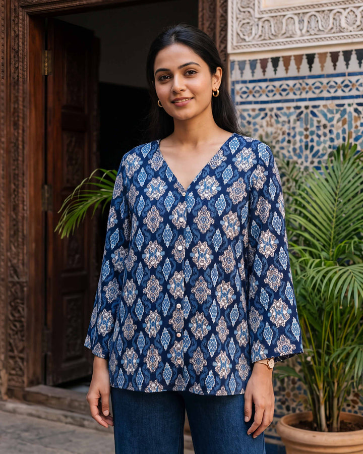 Saphire Tale Pure Cotton Top