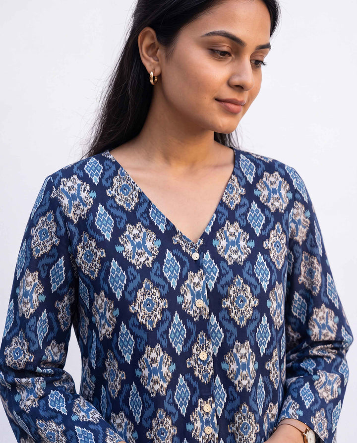 Saphire Tale Pure Cotton Top