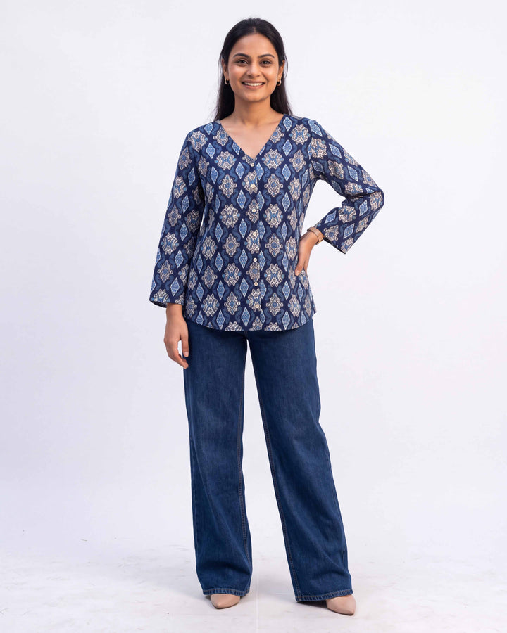 Saphire Tale Pure Cotton Top