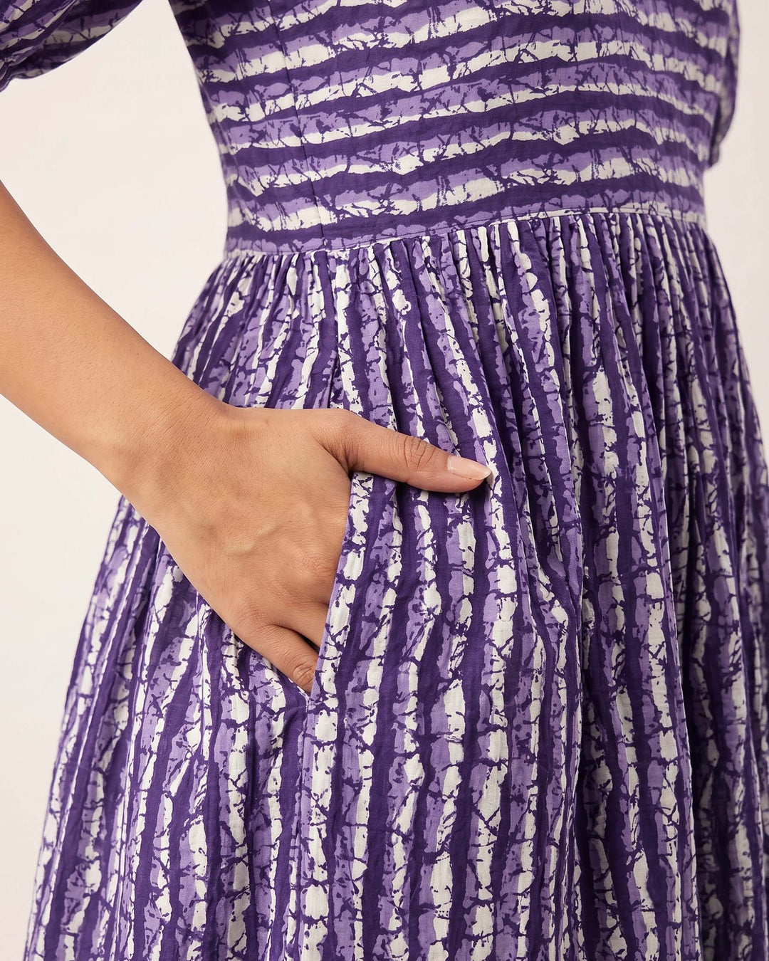 Purple Stripes Mom and Daughter Dresses