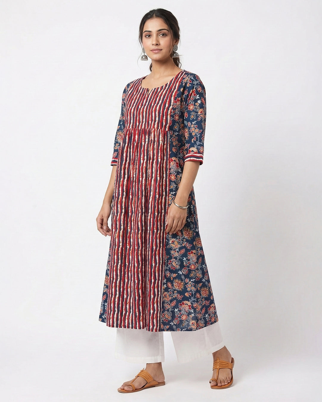 Teal Elegance Pure Cotton Kurta