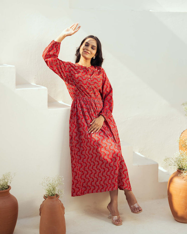 'Ruby Ajrakh' Mom and Daughter Dresses