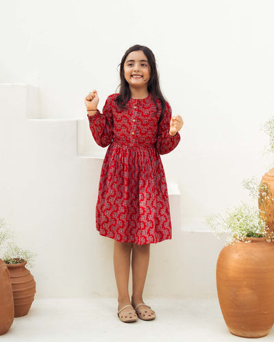 Ruby Ajrakh Girl's Dress
