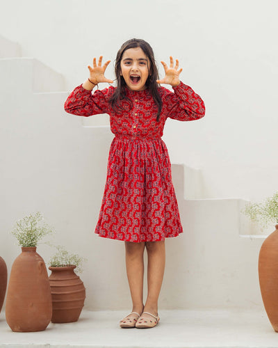 Ruby Ajrakh Girl's Dress