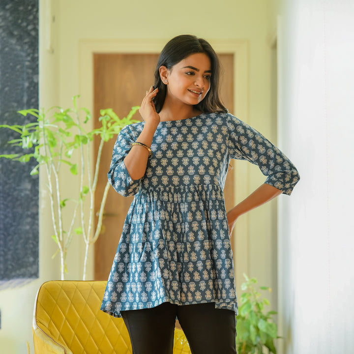 Teal Mist Cotton Top