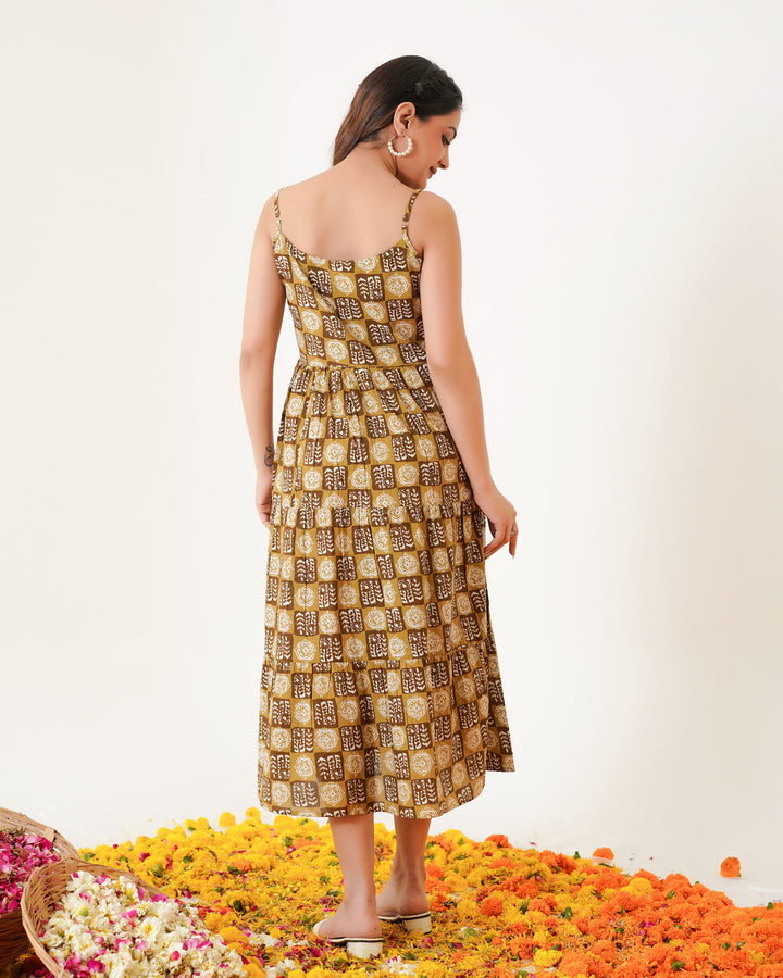 'Desert Haze' Mom and Daughter Tiered Cotton Dresses