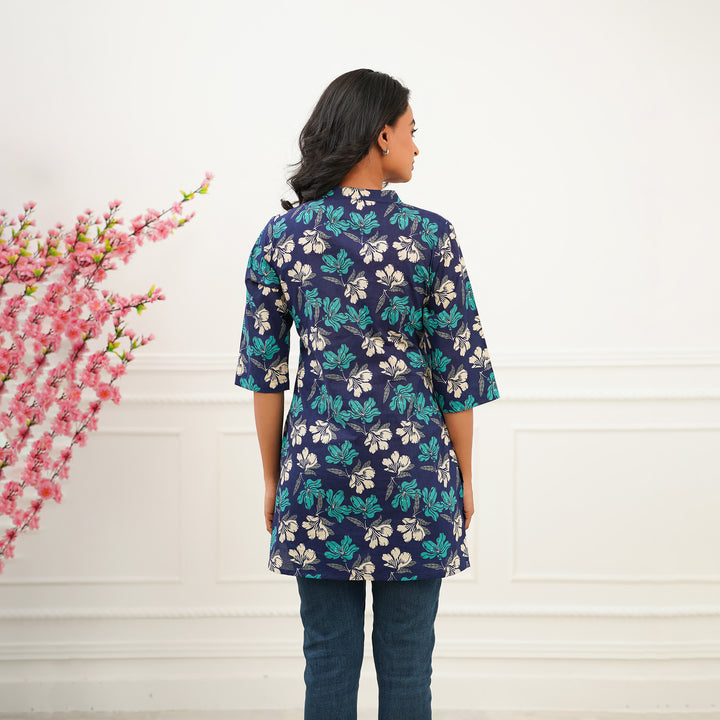 'Twilight Lily' Cotton Short Kurti