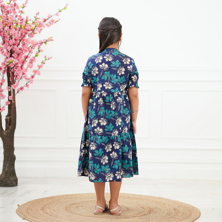 Twilight Lily Girl's Cotton Tiered Dress