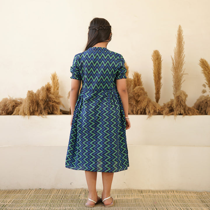 Leheria on Blue Girl's Cotton Dress