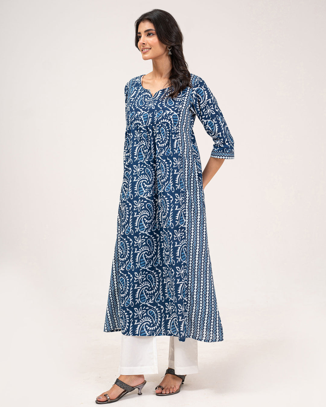Indigo Fusion Pure Cotton Kurta