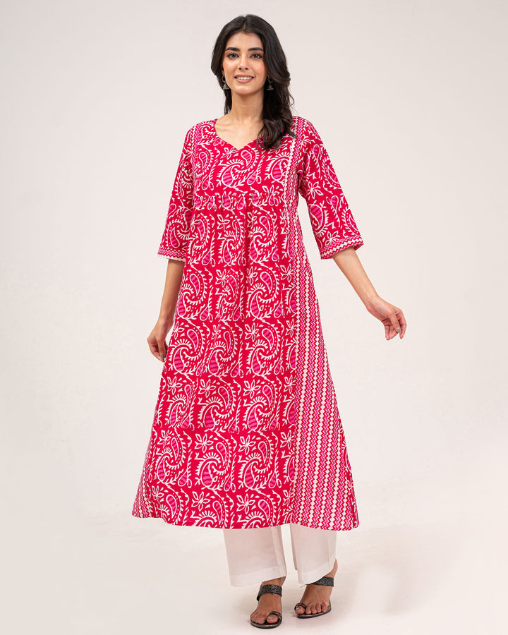 Dabu Fusion Pure Cotton Kurta