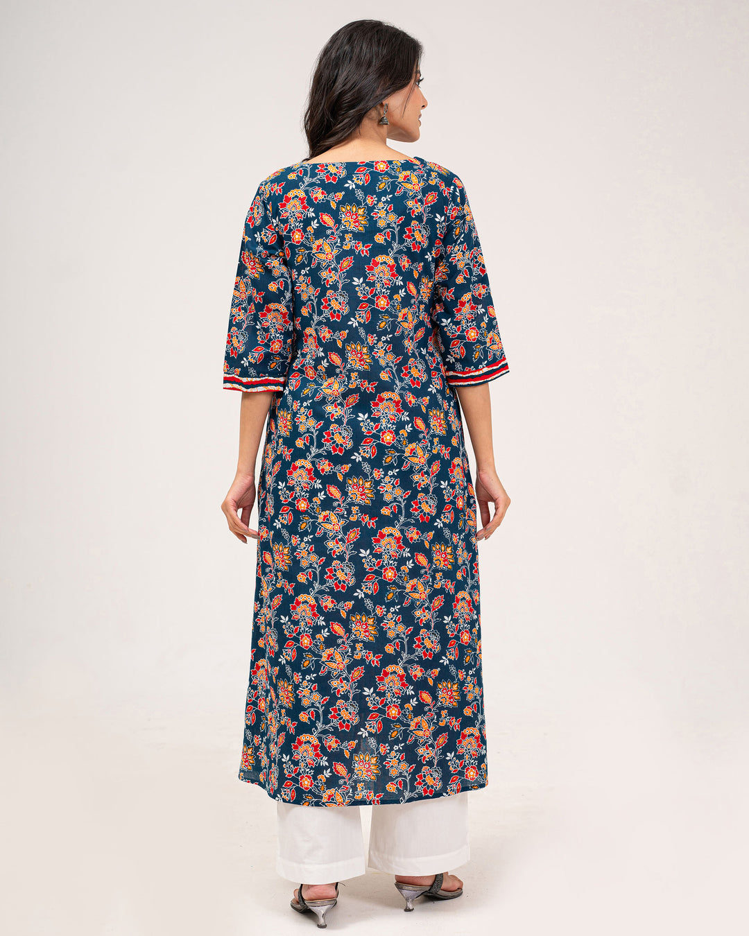 Teal Elegance Pure Cotton Kurta