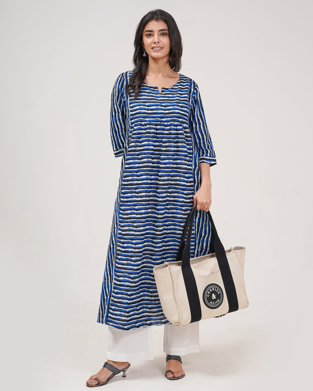 Blue Stripes Pure Cotton Kurta