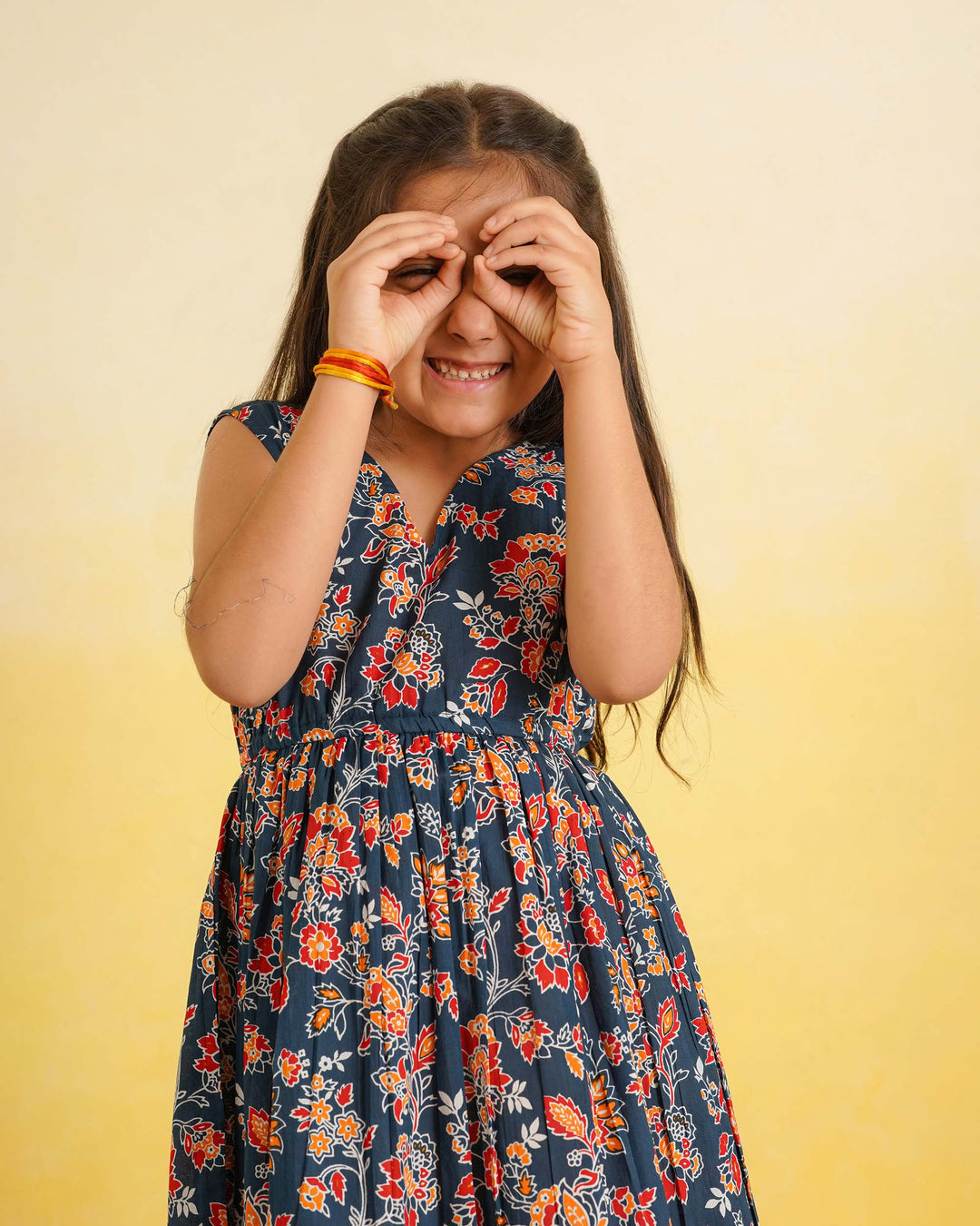 Teal Wildflower Mom and Daughter Dresses