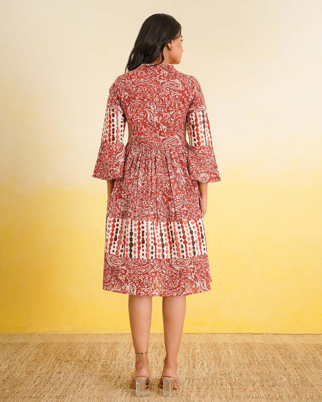 Rust Fusion Mom and Daughter Dresses