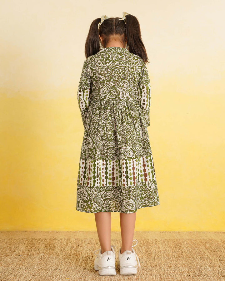 Sage Fusion Cotton Girl's Dress