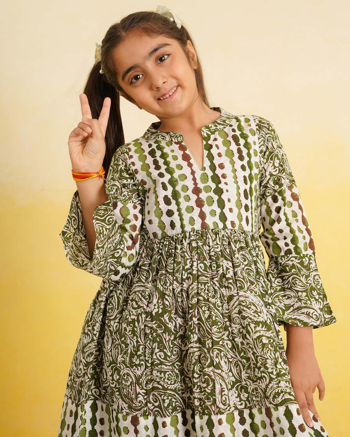 Sage Fusion Cotton Girl's Dress