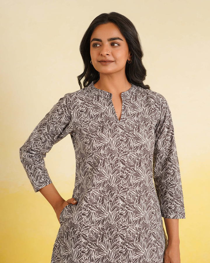 Ash Meadow Pure Cotton Poplin Kurta
