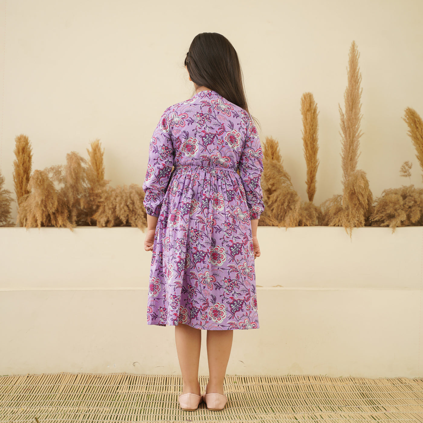 Lavender Meadow Girl's Cotton Dress