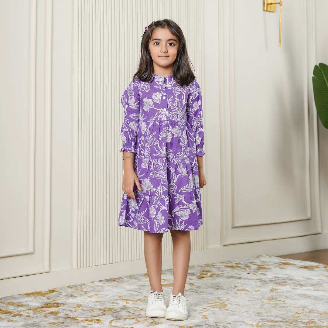 Lilac Haven Mom and Daughter Tiered Cotton Dresses