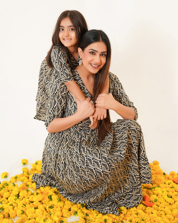 Oak Drape Mom and Daughter Dresses