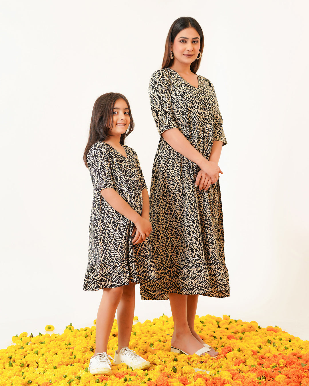 Oak Drape Mom and Daughter Dresses