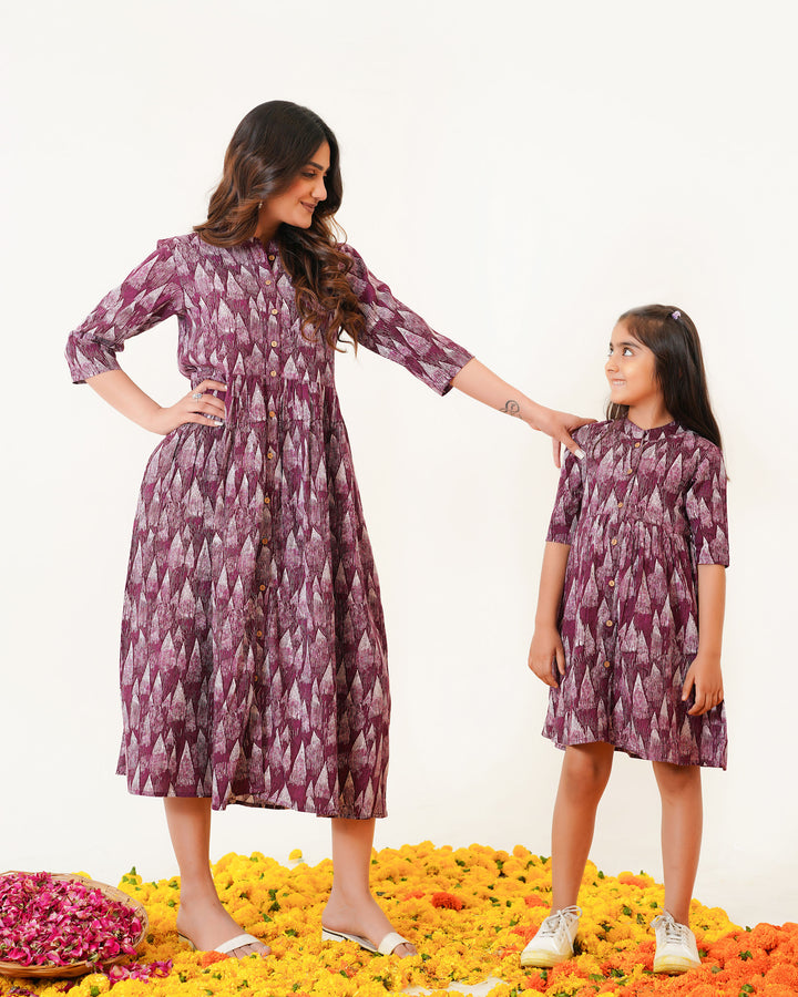 Plum Tides Mom and Daughter Dresses
