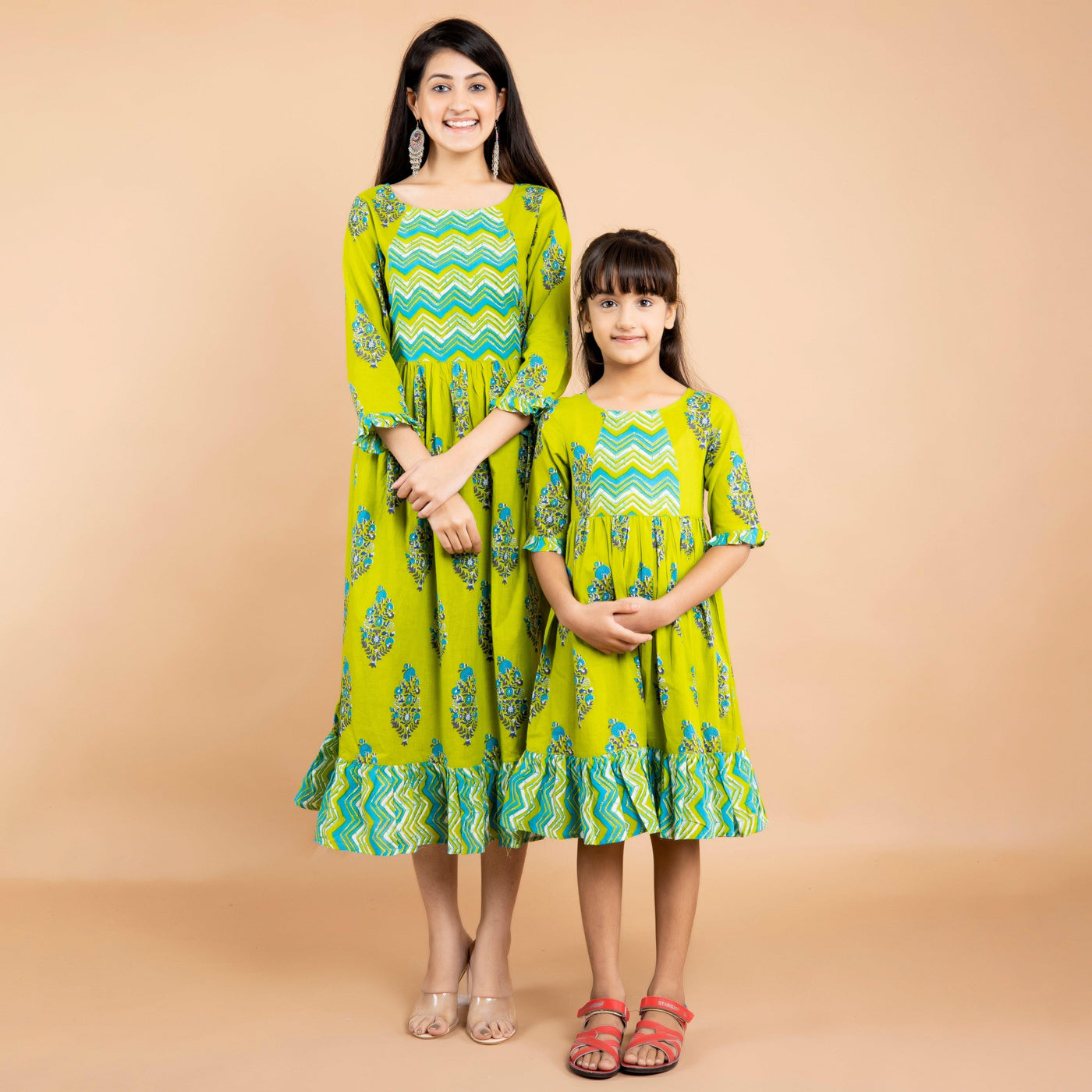 Green Boota Mom and Daughter Dress