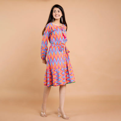 Pink Ornate Mom and Daughter Dress