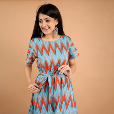 Grey Ornate Mom and Daughter Dress