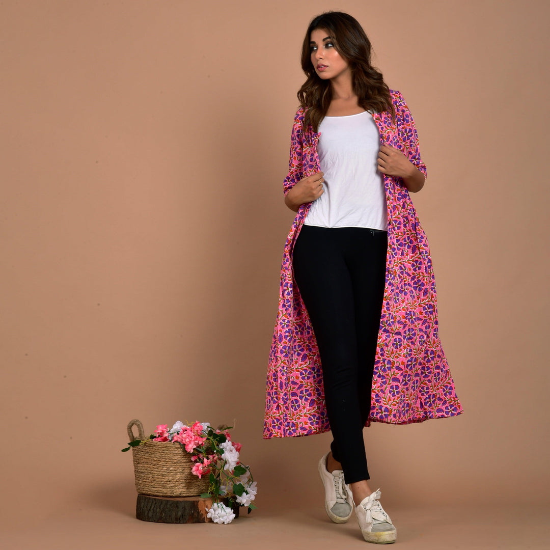 Light Pink Floral Print 3in1 Dress