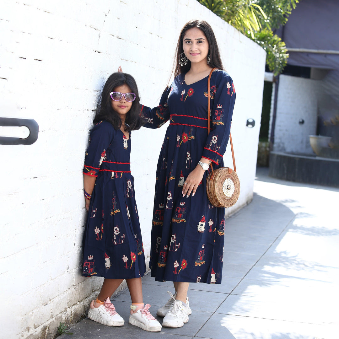 Blue Fairy Tale Mom and Daughter Dress