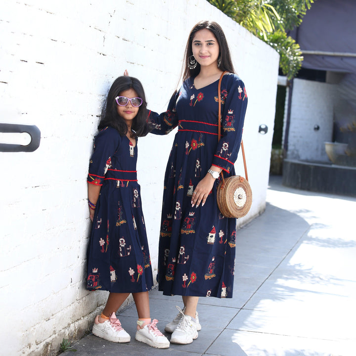 Blue Fairy Tale Mom and Daughter Dress