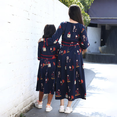 Blue Fairy Tale Mom and Daughter Dress