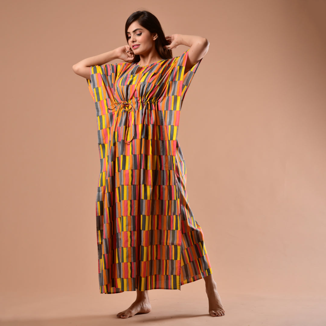 Yellow Ornate Kaftan