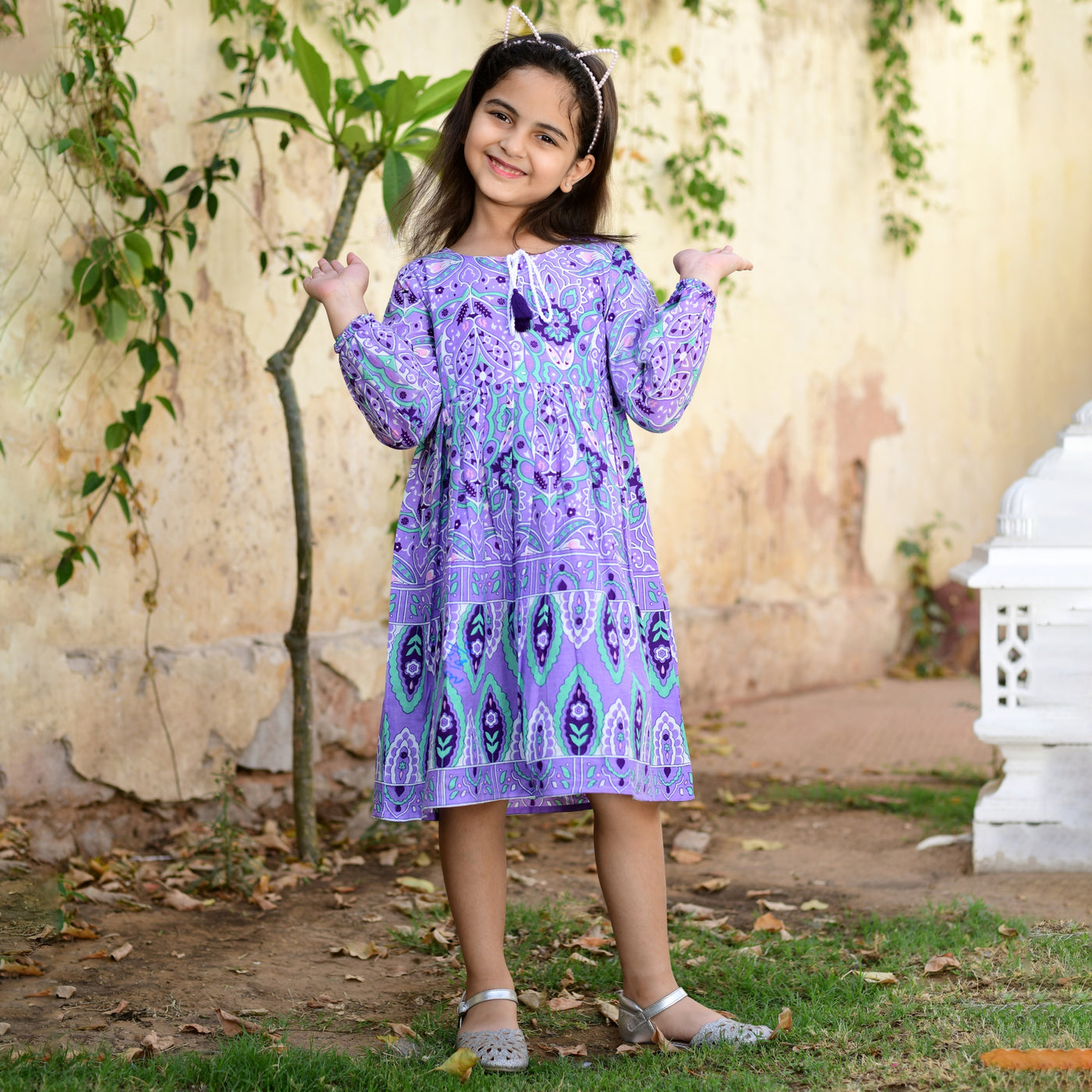 Purple Handlook Mom and Daughter Dress