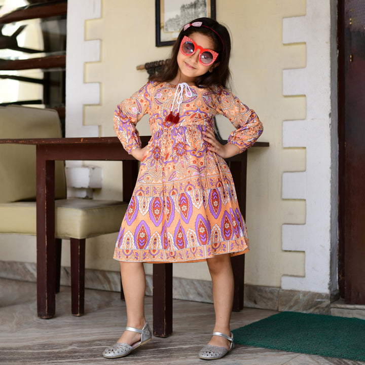Peach Handlook Girl's Dress