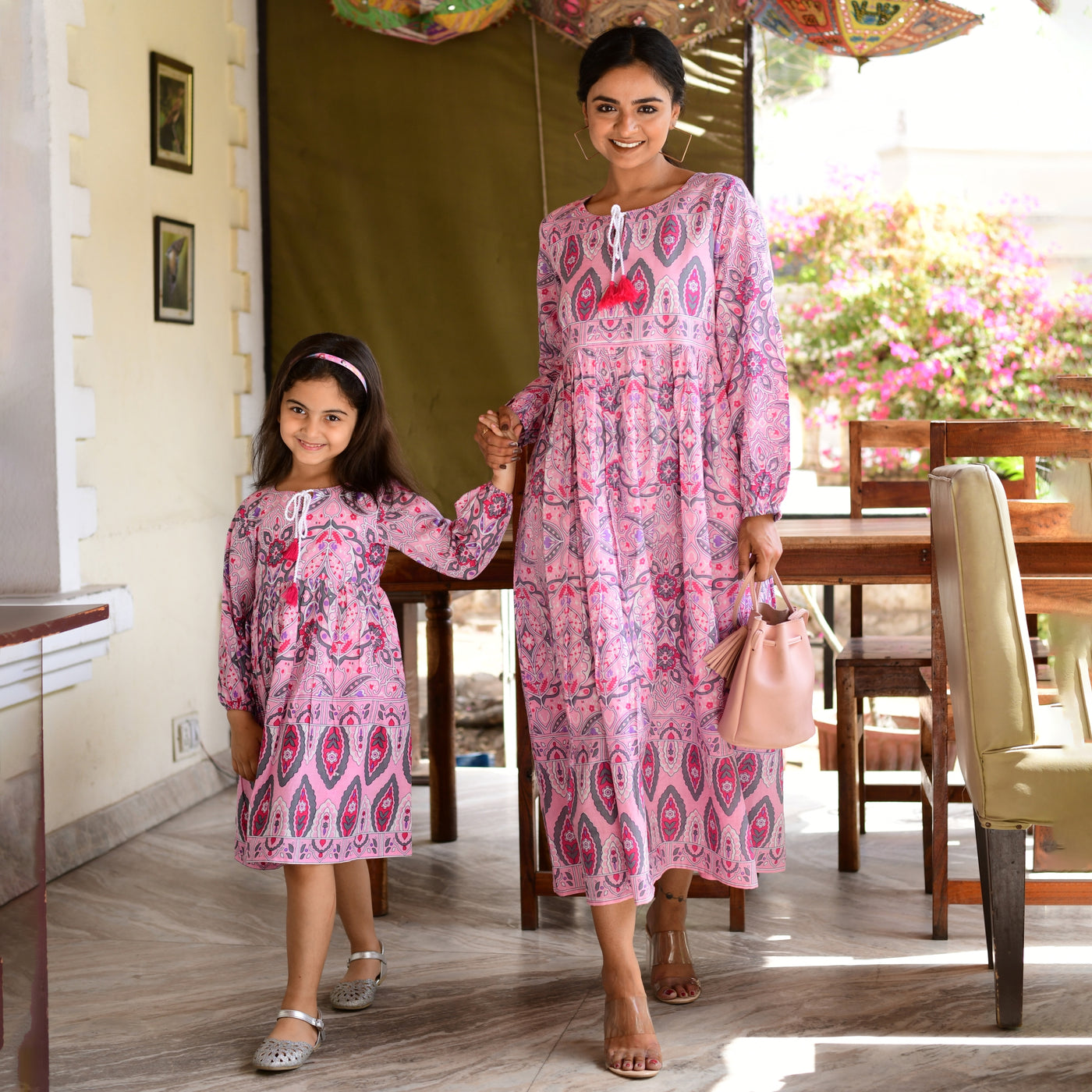 Pink Handlook Mom and Daughter Dress