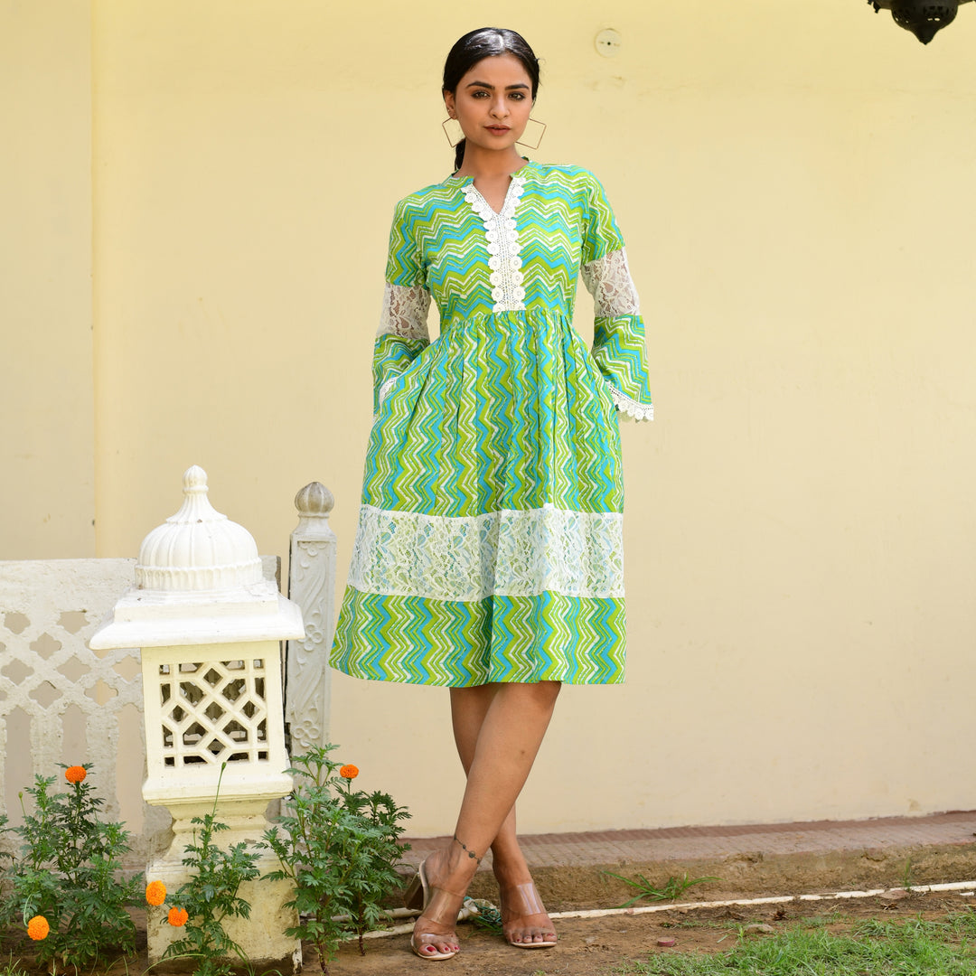 Cotton Green Leheria Mom and Daughter Dress