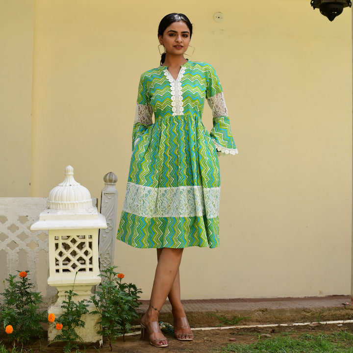 Cotton Green Leheria Net Midi Dress