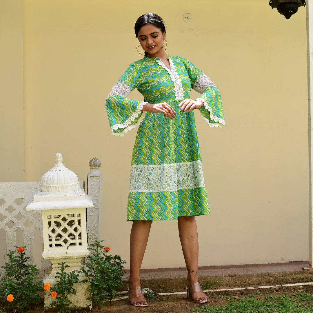 Cotton Green Leheria Net Midi Dress