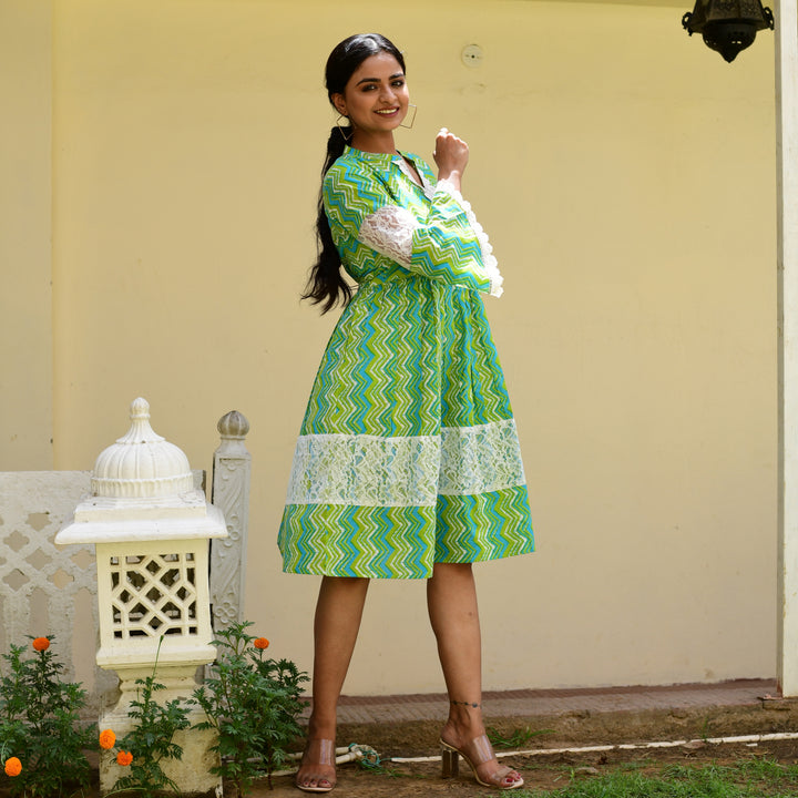 Cotton Green Leheria Mom and Daughter Dress