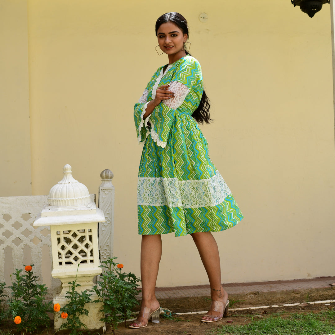 Cotton Green Leheria Net Midi Dress