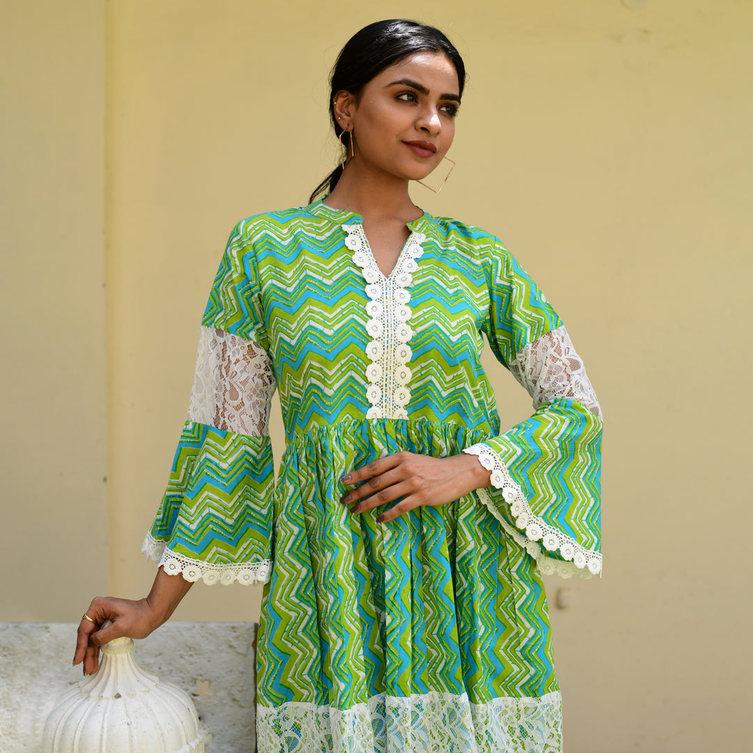 Cotton Green Leheria Net Midi Dress