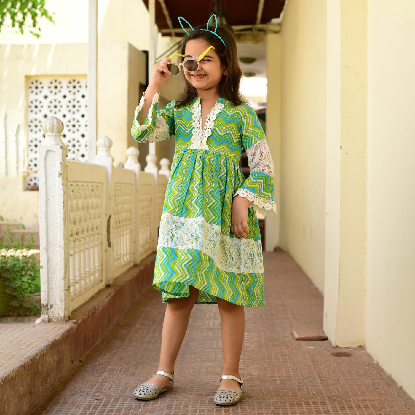 Cotton Green Leheria Mom and Daughter Dress