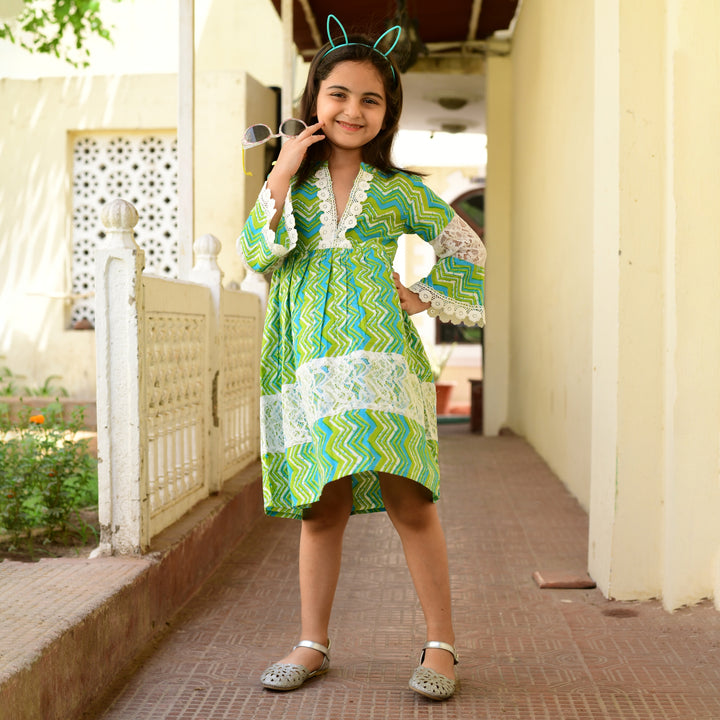 Cotton Green Leheria Mom and Daughter Dress