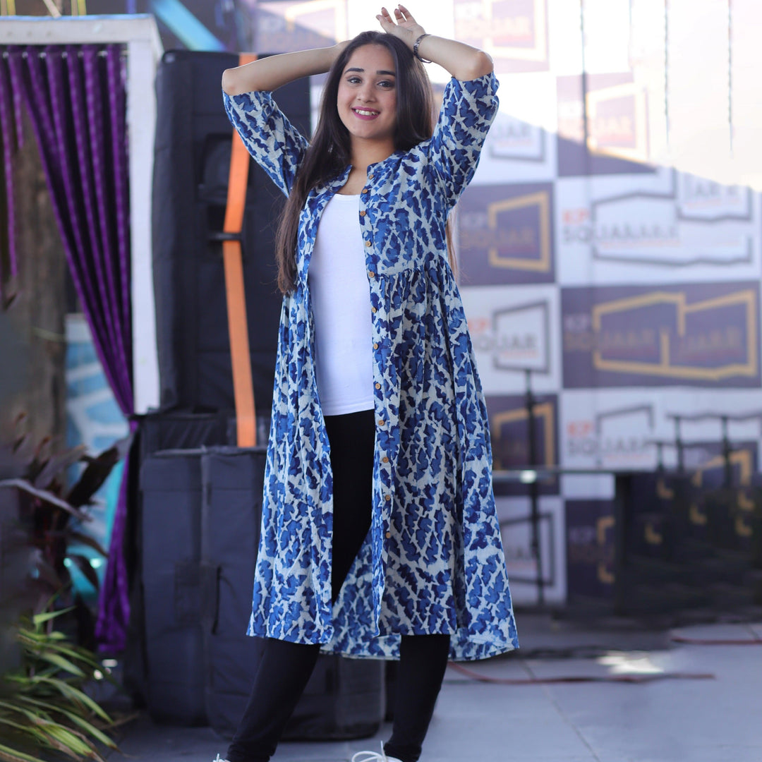 Indigo Splash Hand Block Print 3in1 Dress