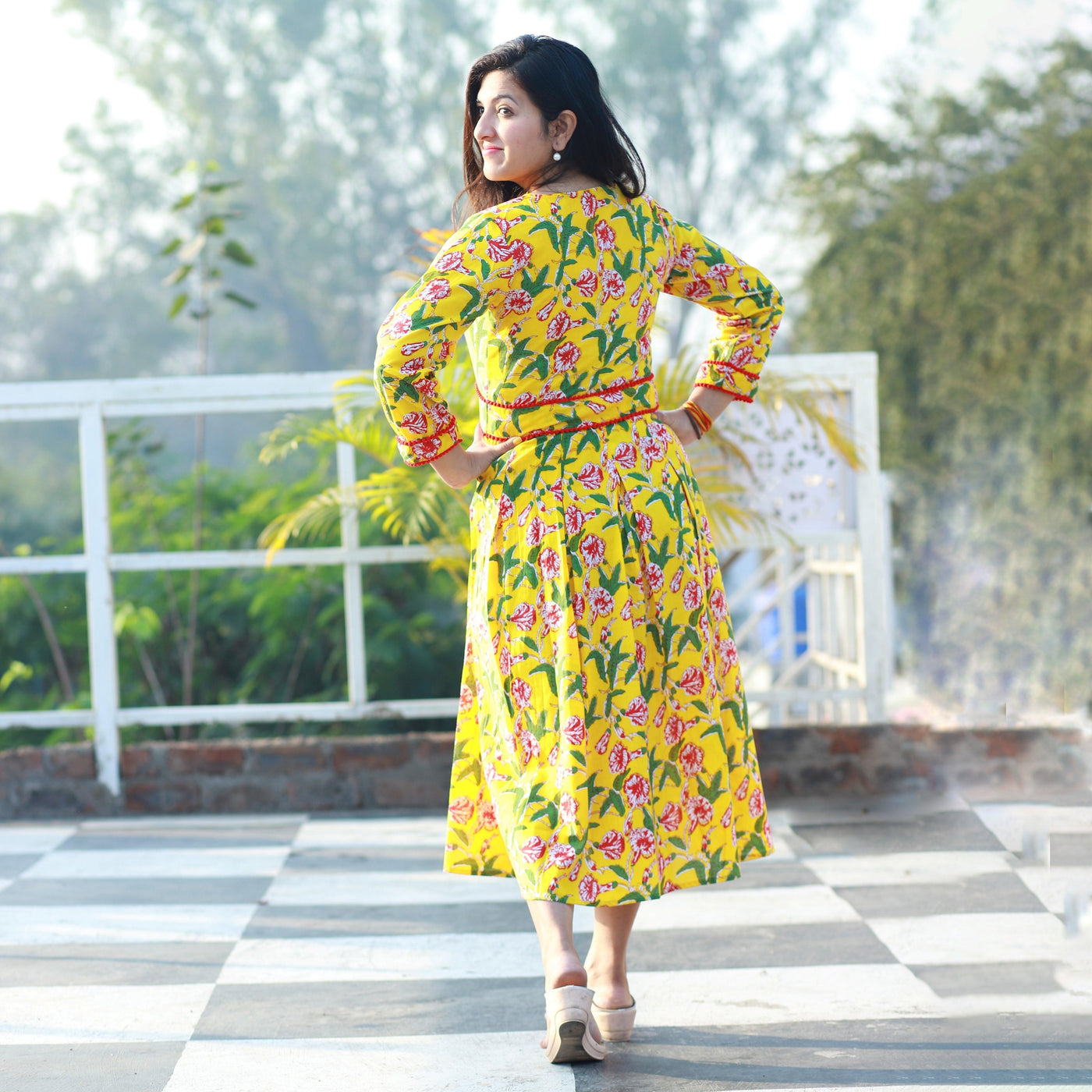 Maxi Dress Tropical Floral Print – cherrylavish